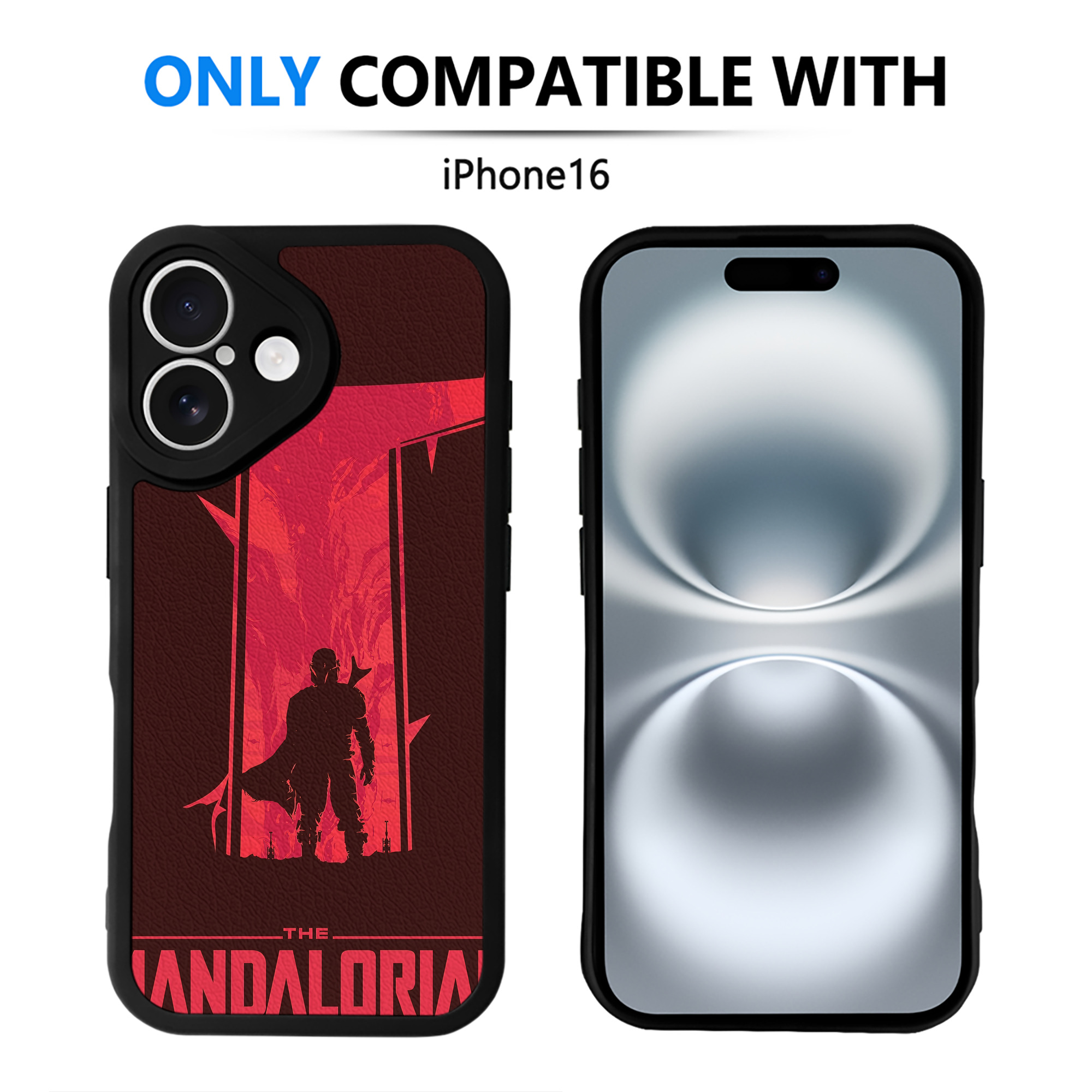 （画像用） スター・ウォーズ Star Wars 【iPhone 16シリーズ対応】シリコンスマホケース（レザー調） 材質：シリコン